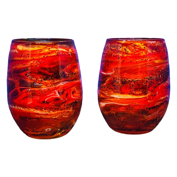 Sunset Poppyseed/Stemless Wine Set - Picture 3 of 3